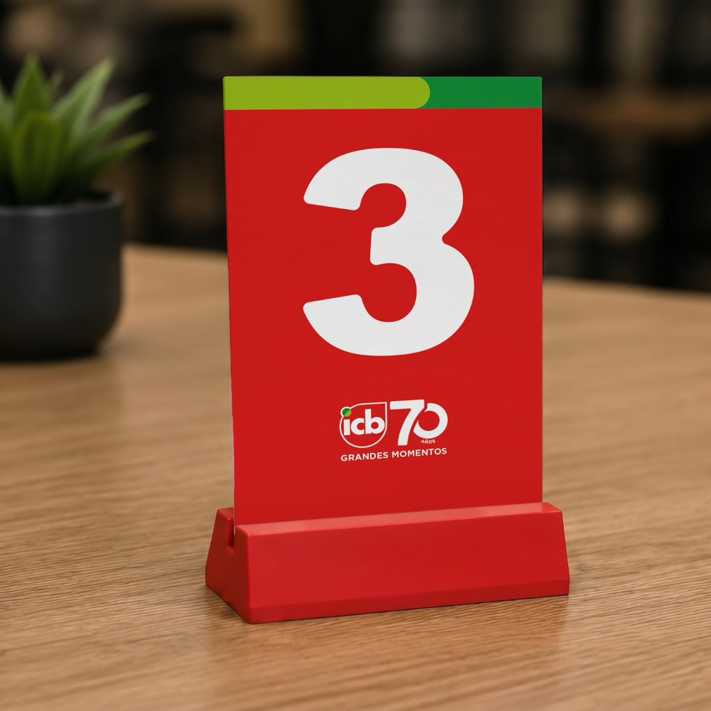 Numerador de mesa personalizado ICB