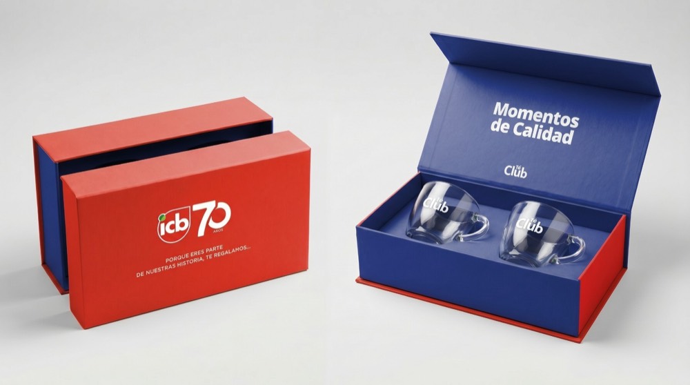Cajas de regalo corporativo ICB y Té Club